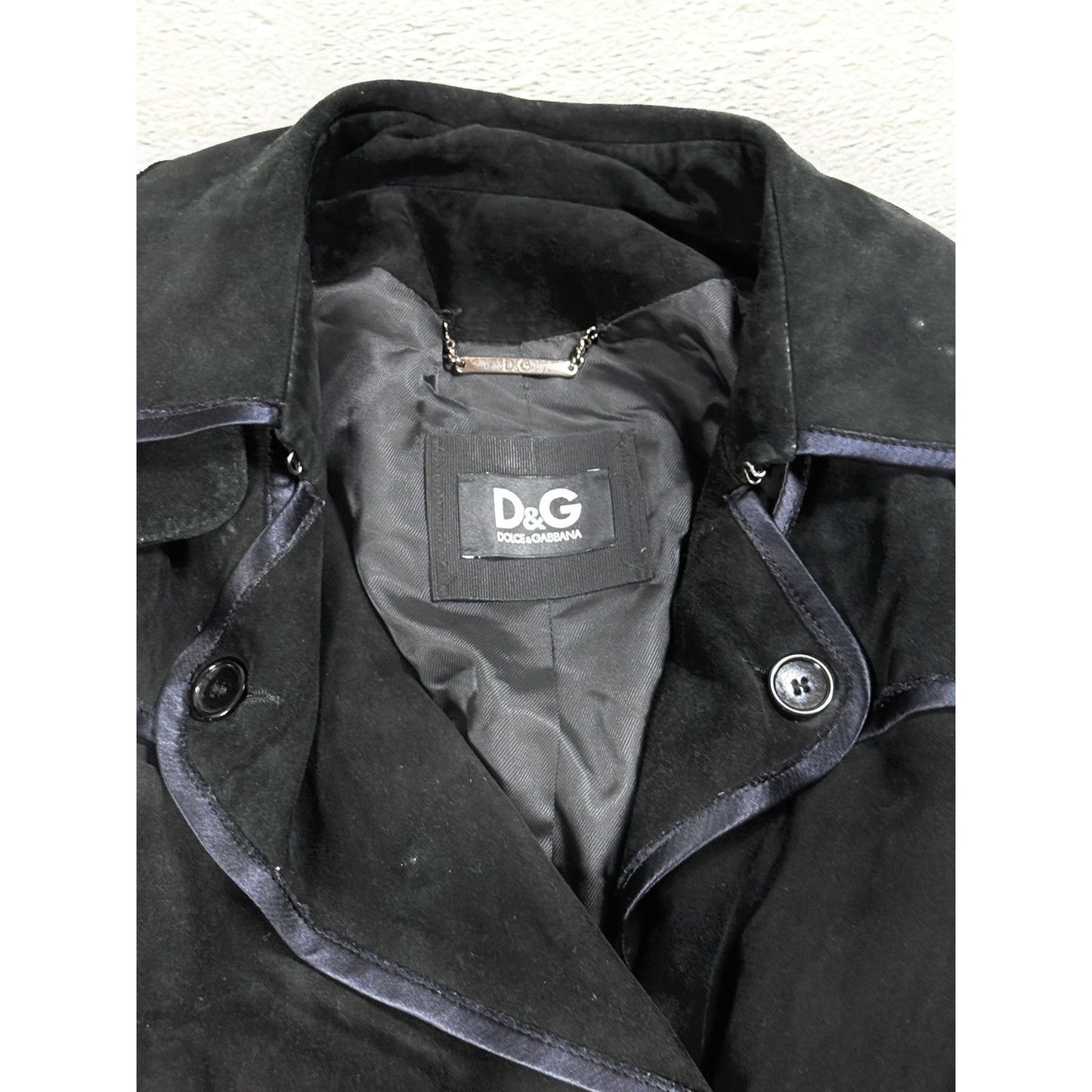 Dolce & Gabbana coat vintage black leather lambskin