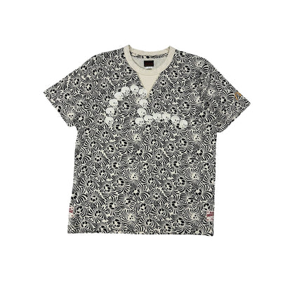 Evisu t-shirt vintage big logo seagull skull white black