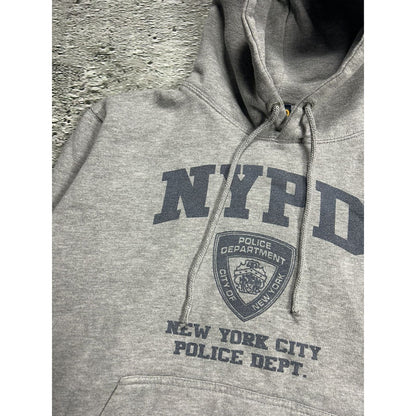 Vintage New York Police Department NYPD Hoodie Y2K grey