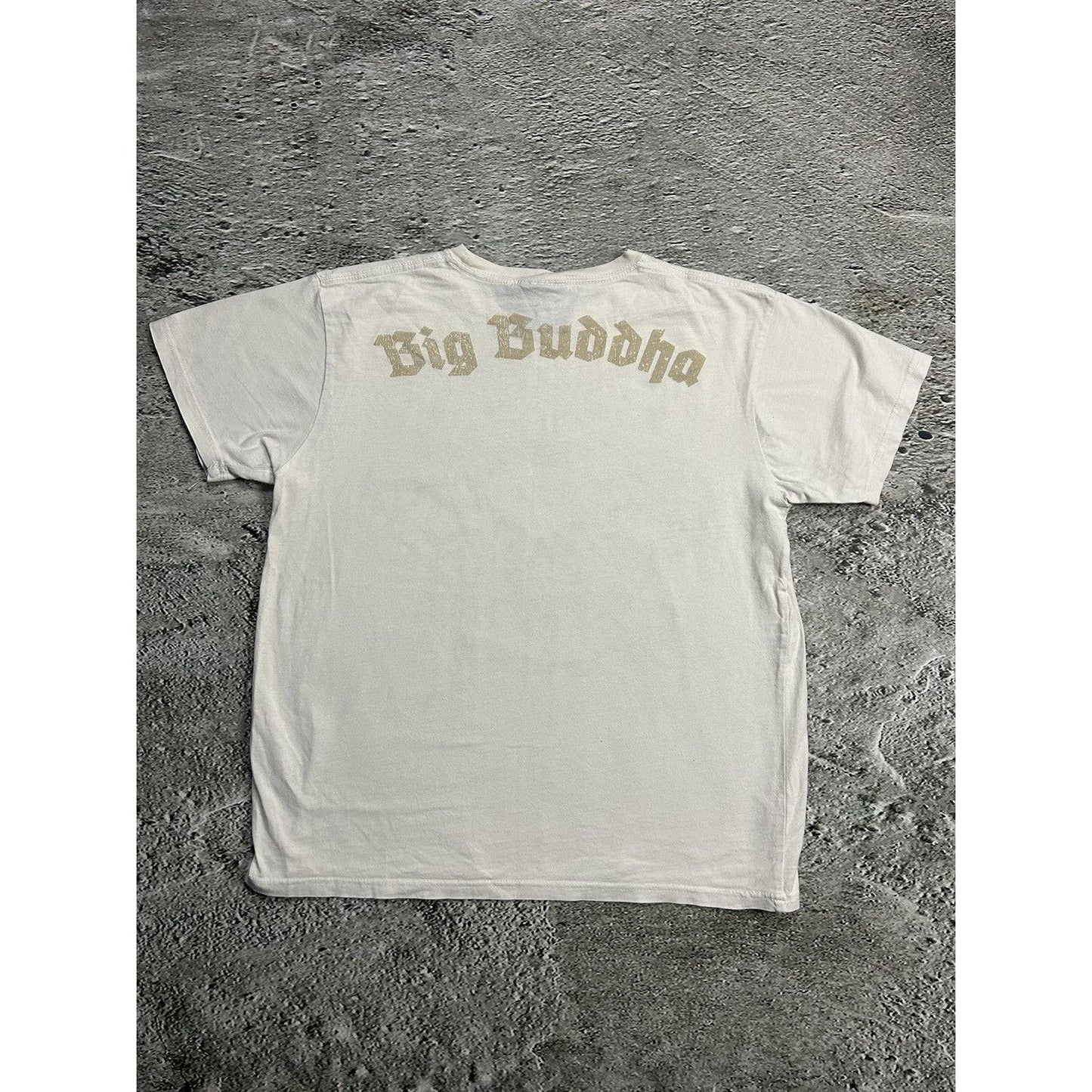 Vintage Fishbone Big Buddha Big Print Drip White T-shirt Y2K