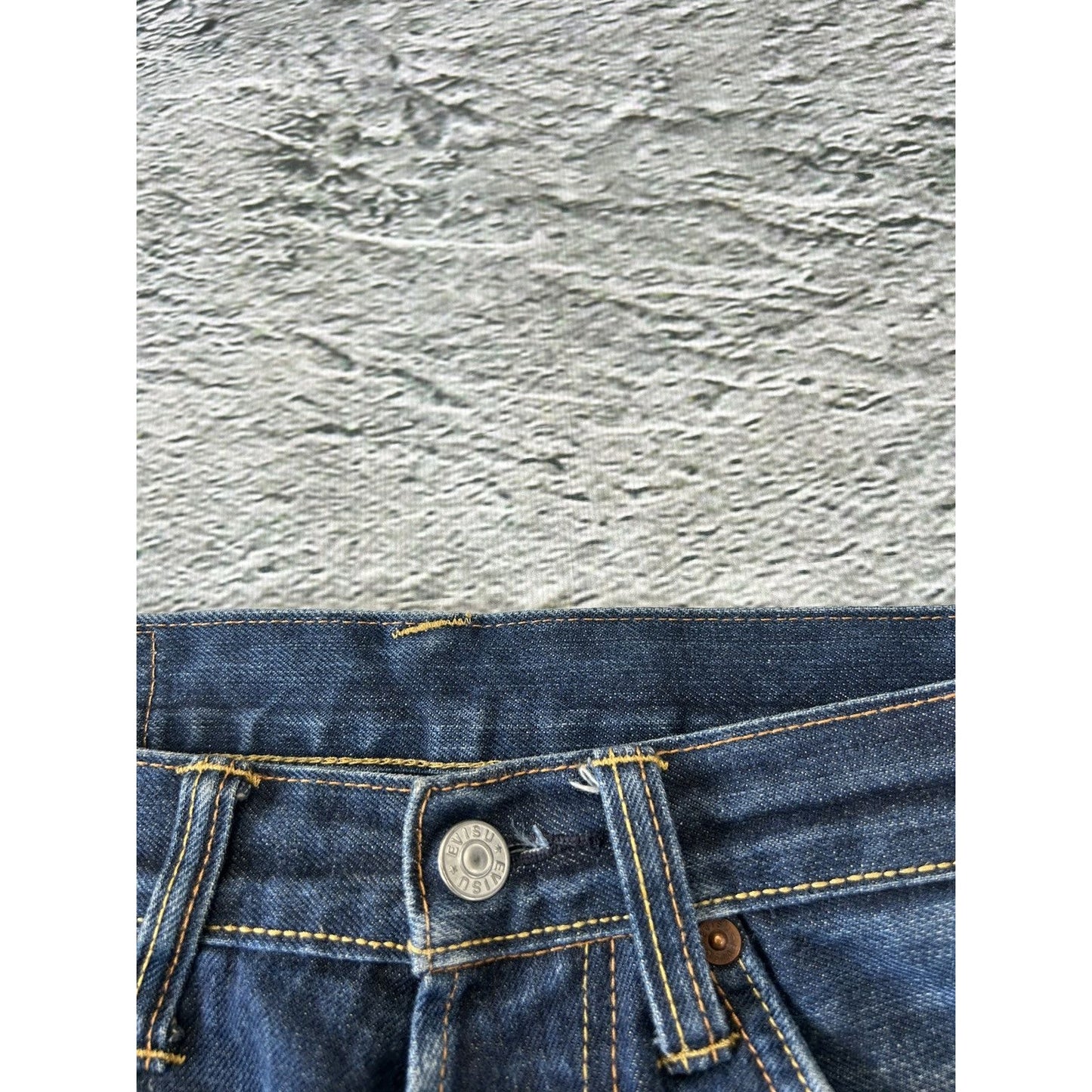Evisu jeans daicock big logo gold selvedge denim Japan