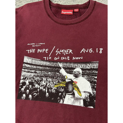 Supreme x Antihero Pope crewneck burgundy red SS16