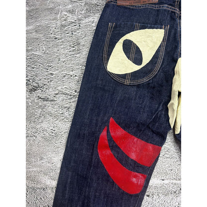 Evisu Yamane face jeans vintage selvedge denim Japan RARE