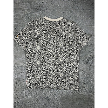 Evisu t-shirt vintage big logo seagull skull white black