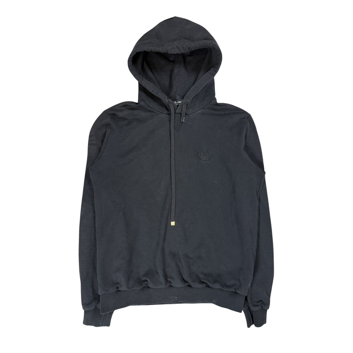 Dolce & Gabbana black hoodie crown logo DG Y2K