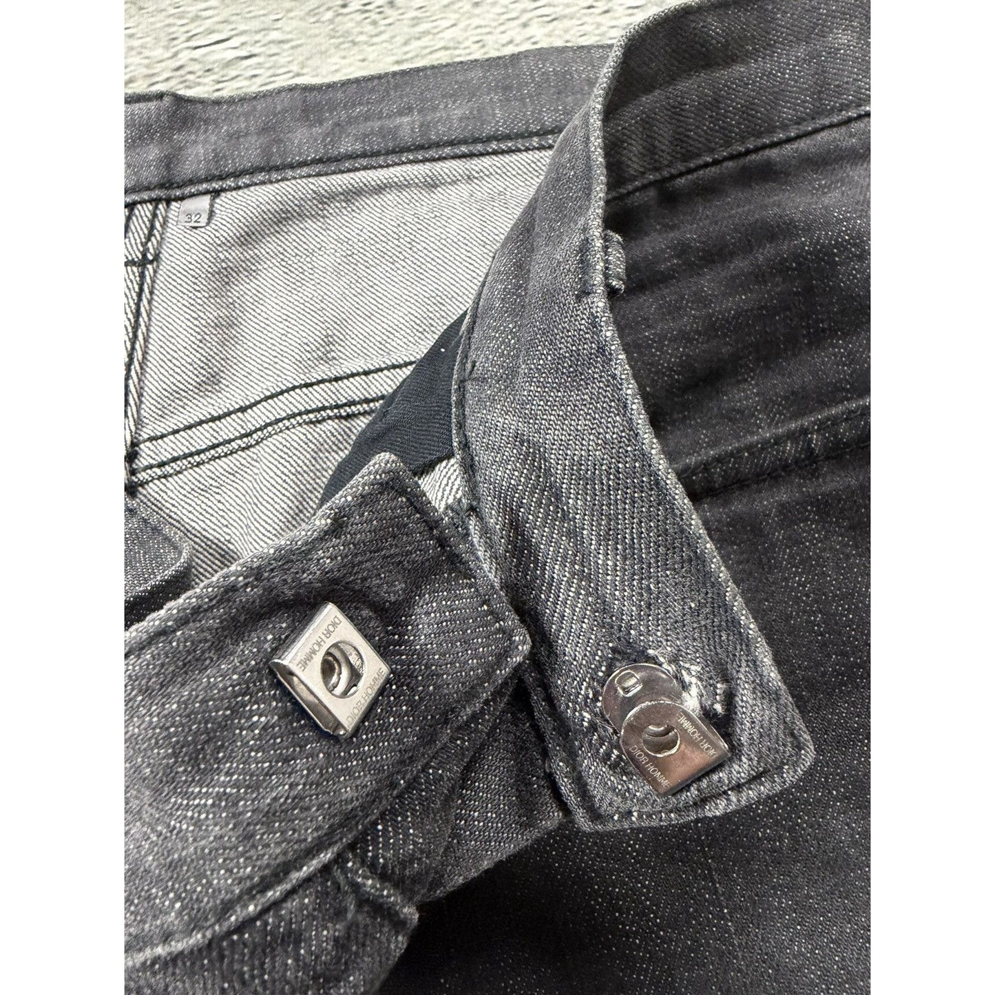 Dior Jeans Raw denim gray sevedge Hedi Siimane
