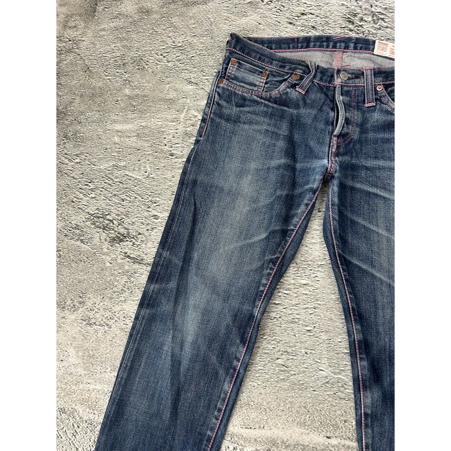Evisu jeans daicock big logo pink selvedge denim Japan