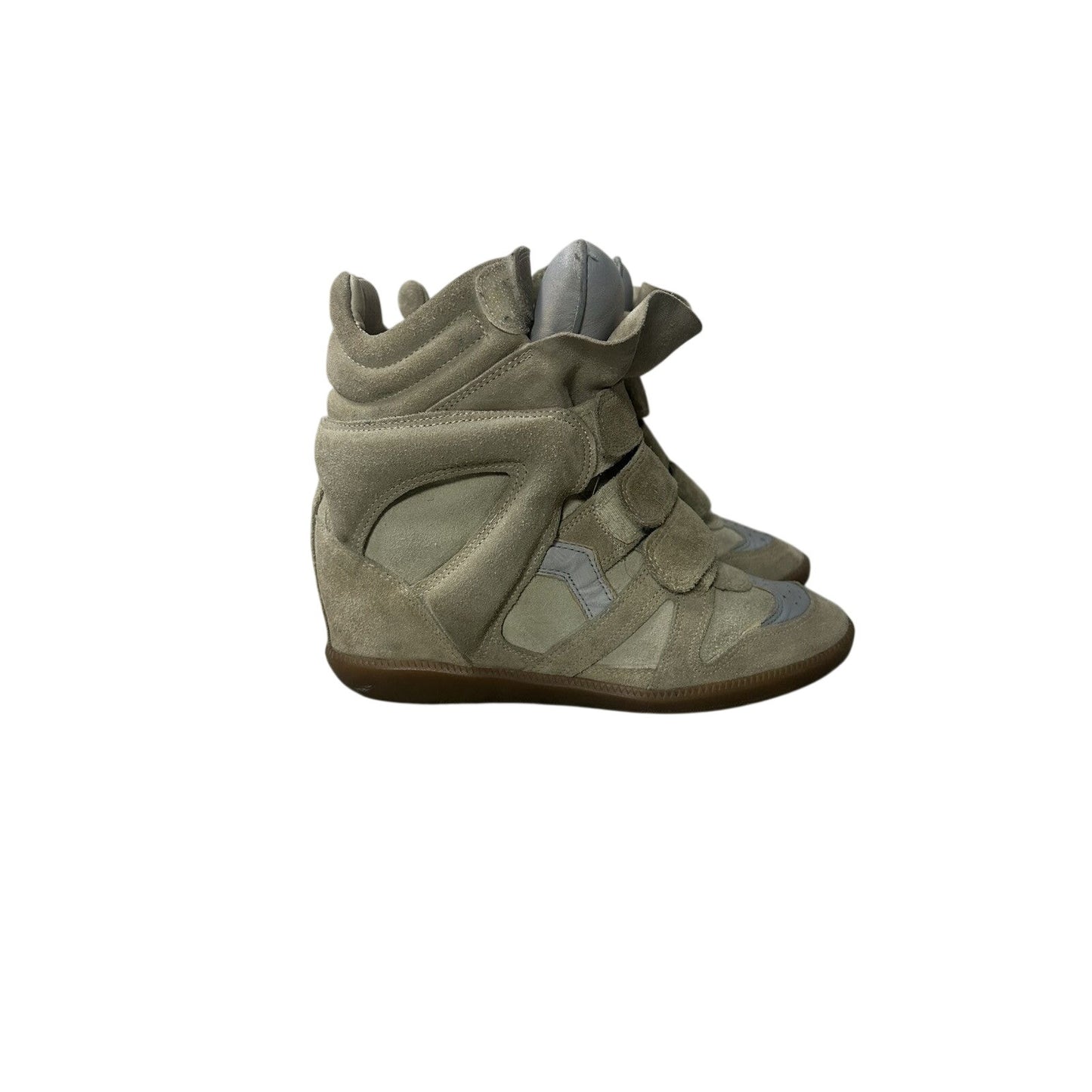 Isabel Marant Leather Sneakers Bekett beige wedge