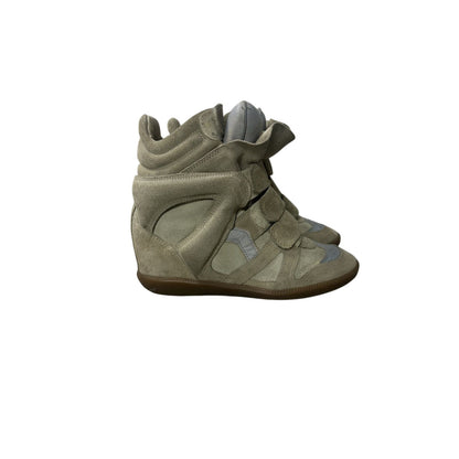 Isabel Marant Leather Sneakers Bekett beige wedge