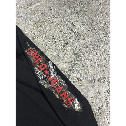 Vintage JNCO Long Sleeve Shirt black camo Jeans