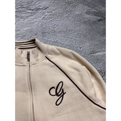 G Unit zip sweatshirt track jacket beige vintage