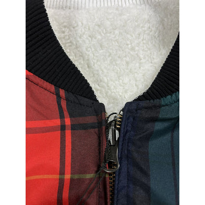 Stussy Sherpa bomber jacket reversible fleece tartan