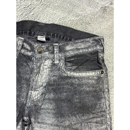 True Religion black dark grey black painted jeans Ricky