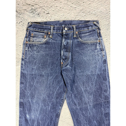 Evisu jeans daicock big logo black selvedge denim navy