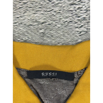 Gucci Vintage Chief Keef polo shirt GG mens grey monogram