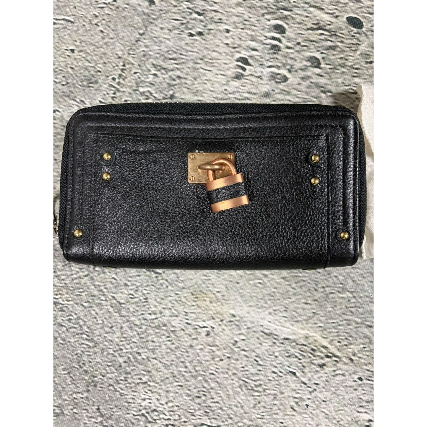 Chloé wallet paddington zip black leather