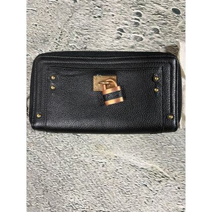 Chloé wallet paddington zip black leather