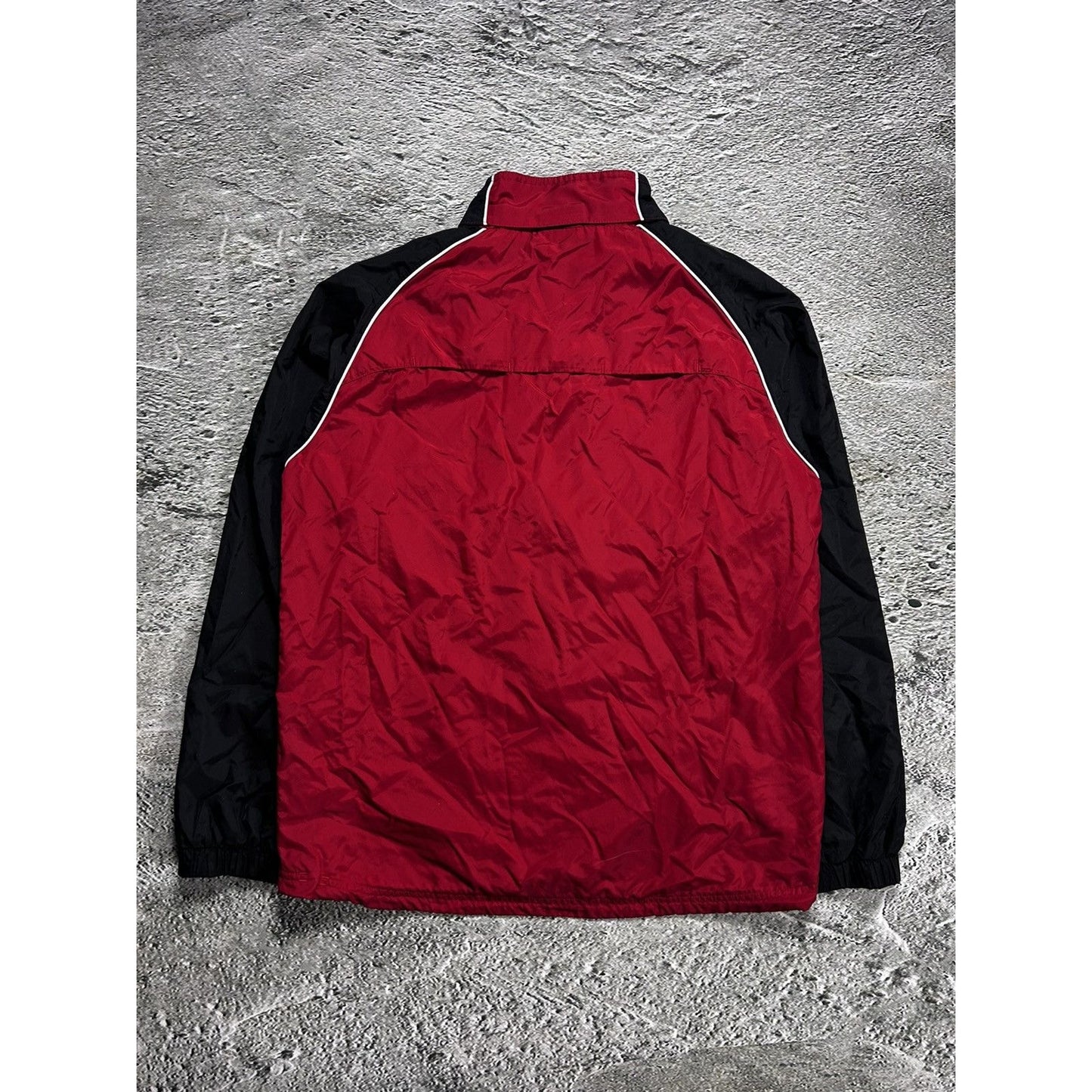 Nike vintage track suit black red pants windbreaker nylony