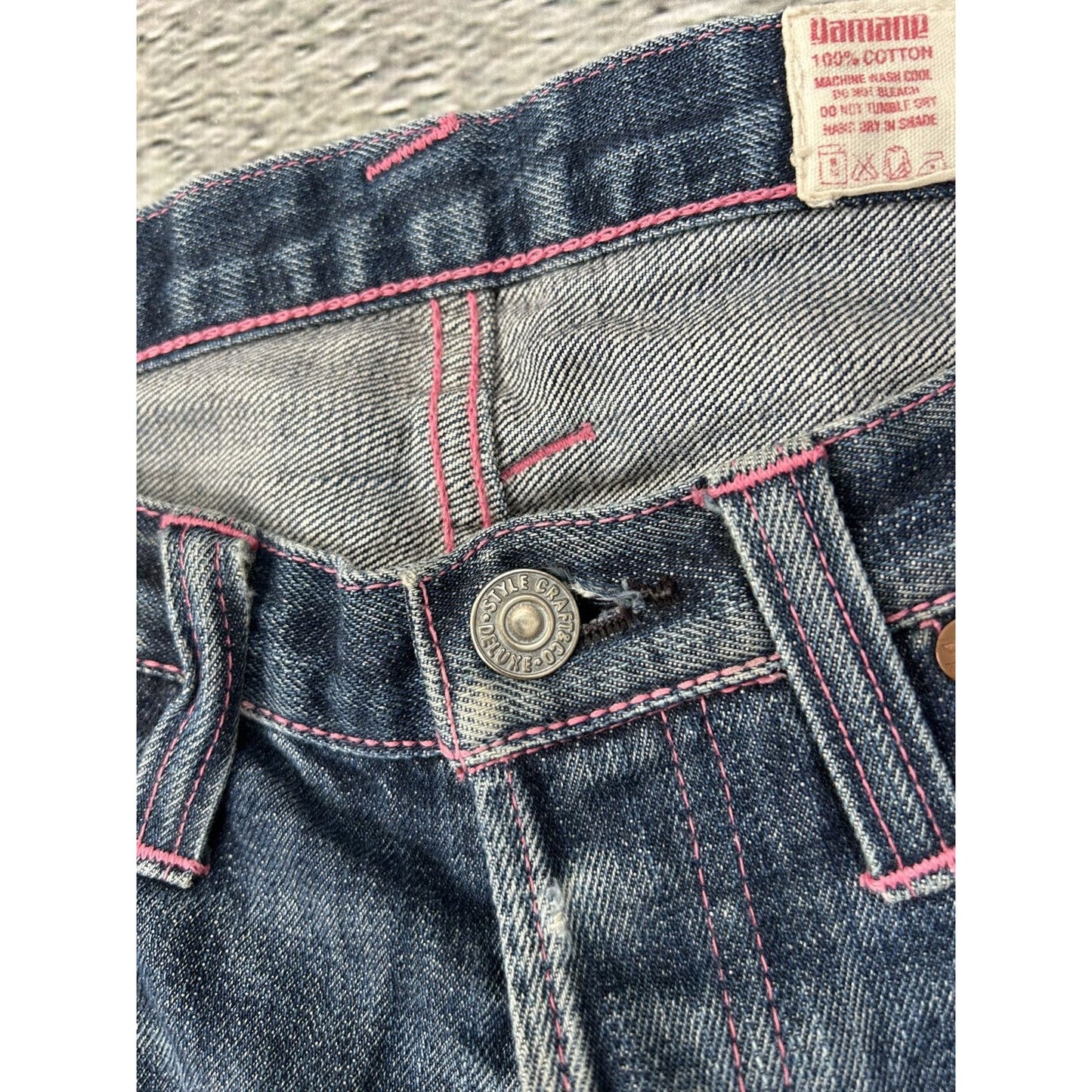 Evisu jeans daicock big logo pink selvedge denim Japan