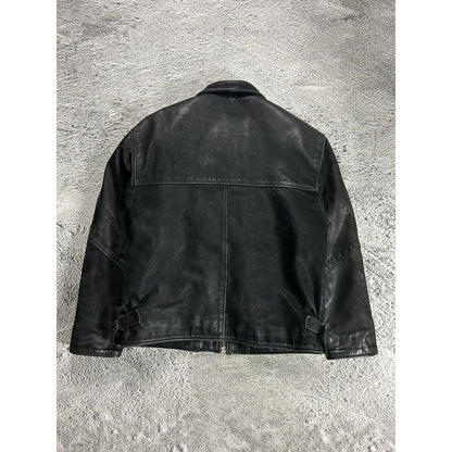 Vintage Leather Jacket Avant Garde Black