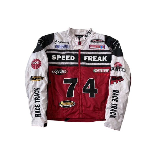 Speed Freak Racing Jacket vintage bomber jacket red