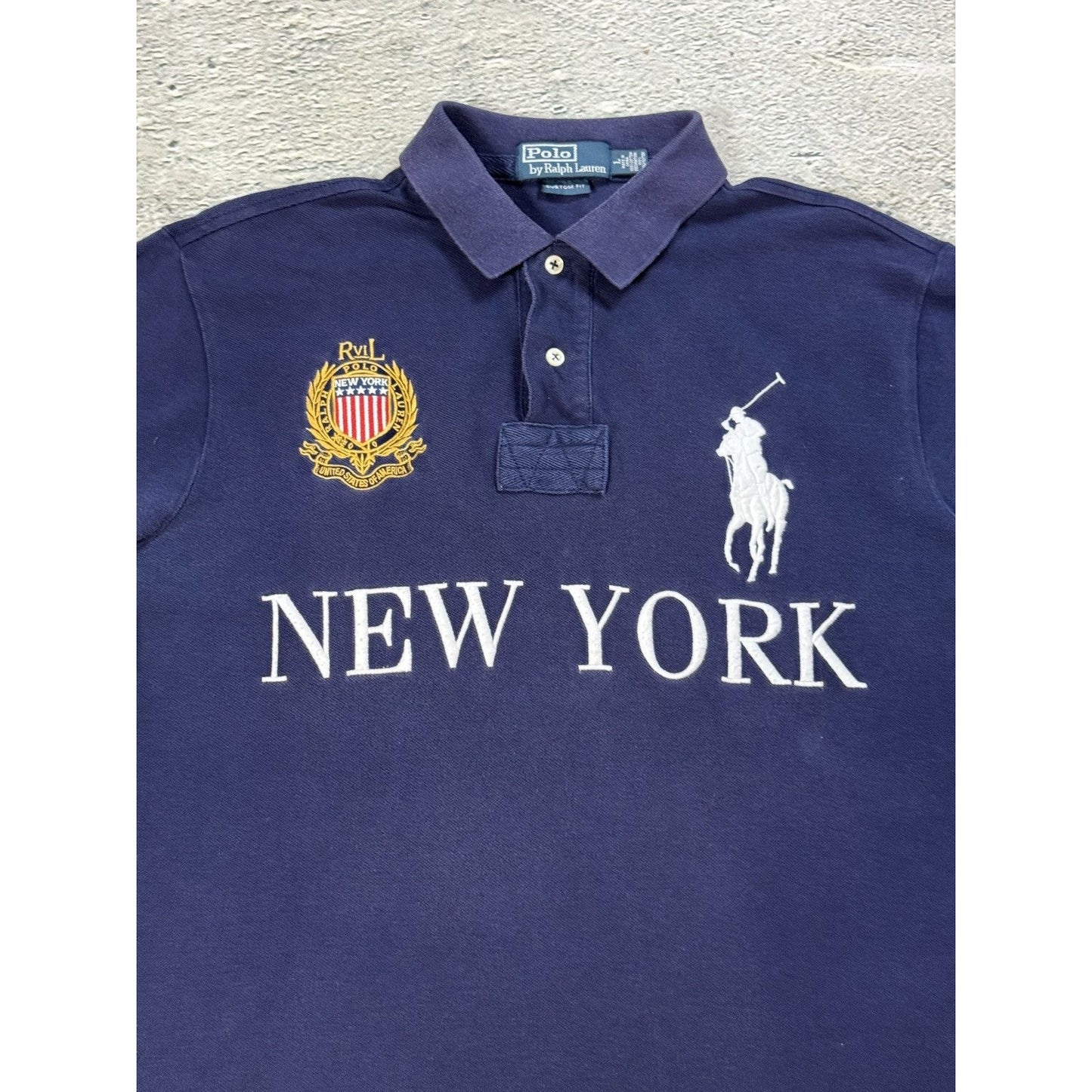 Chief Keef Polo Ralph Lauren New York navy blue Polo T-shirt