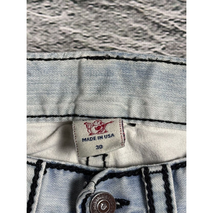 True Religion jeans vintage denim dyed faded washed black