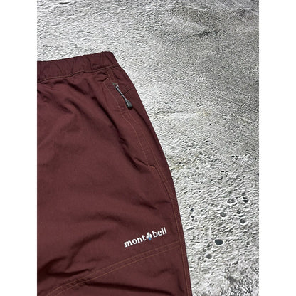 Vintage Mont-Bell Climbing Hiking Tech Pants burgundy red