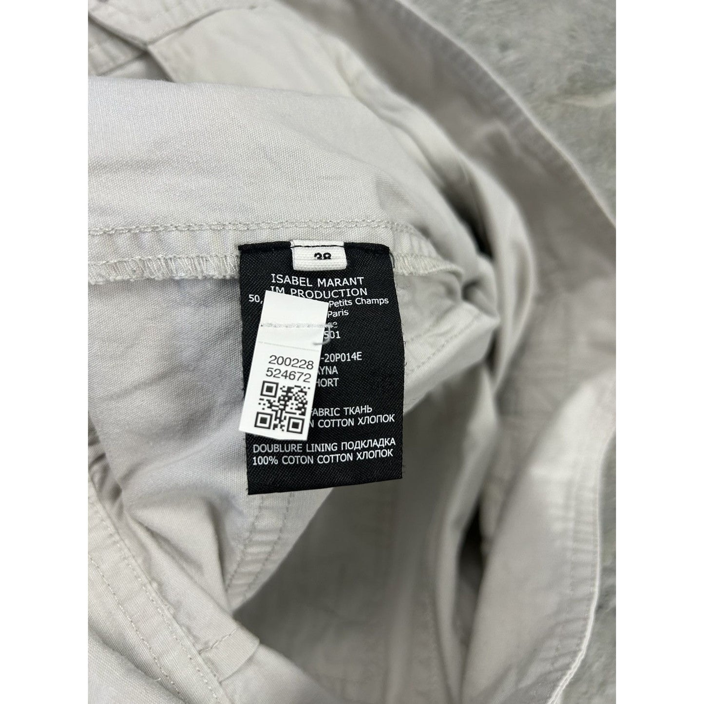 Isabel Marant Etoile shorts beige doublure lining cargo