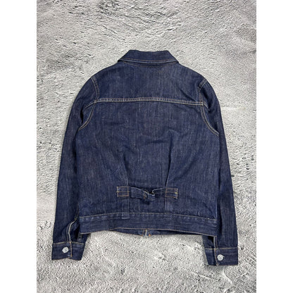 Evisu vintage denim jacket white seagulls navy blue