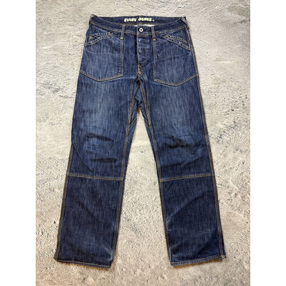 Evisu jeans vintage denim pants cargo blue Y2K