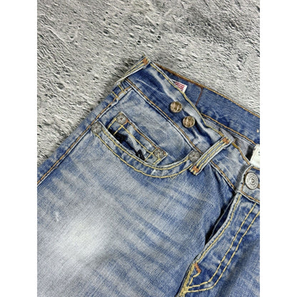 True Religion blue jeans Y2K Geno vintage thick stitching