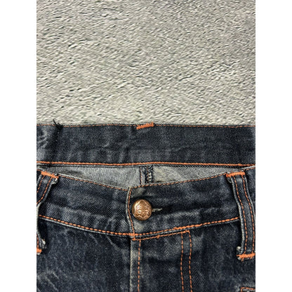Evisu jeans vintage handpainted seagull inside out selvedge