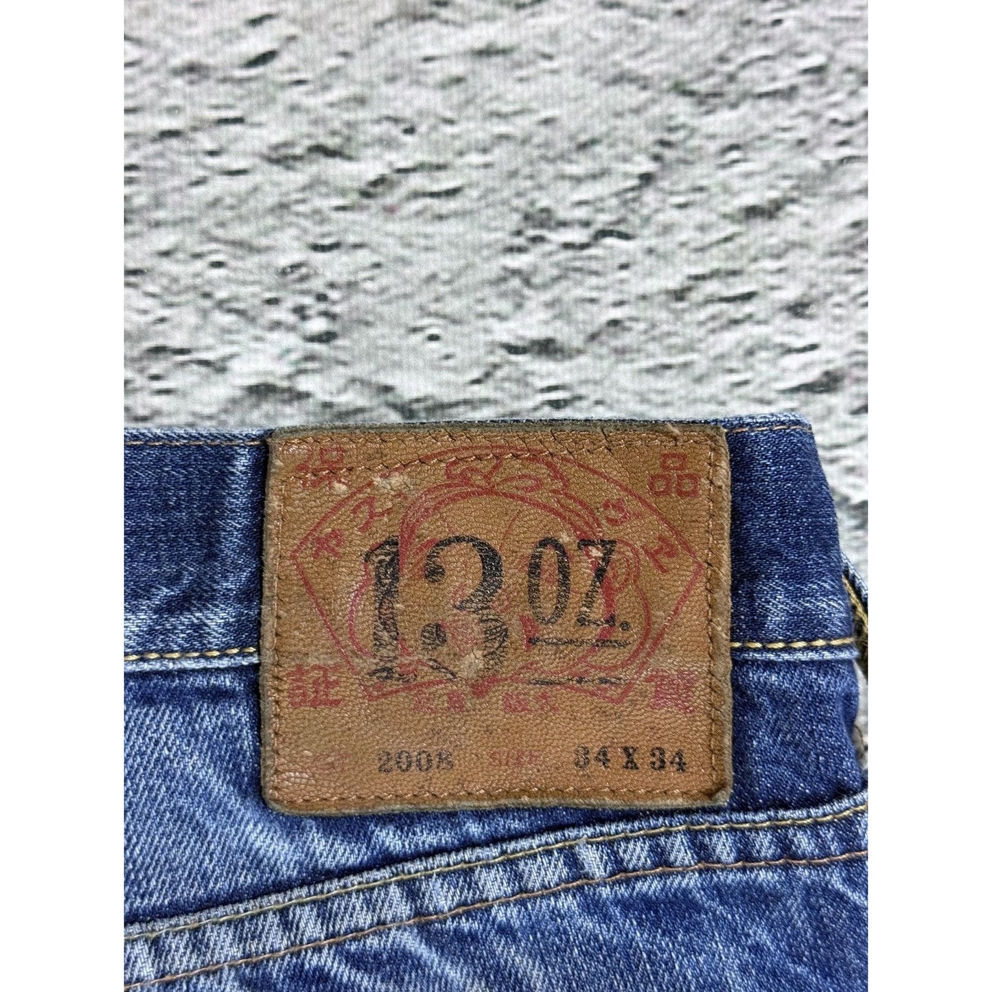 Evisu jeans vintage selvedge denim vintage red kanji seagull