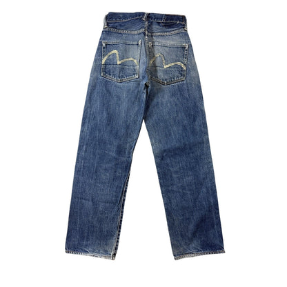 Evisu jeans vintage blue white seagulls baggy