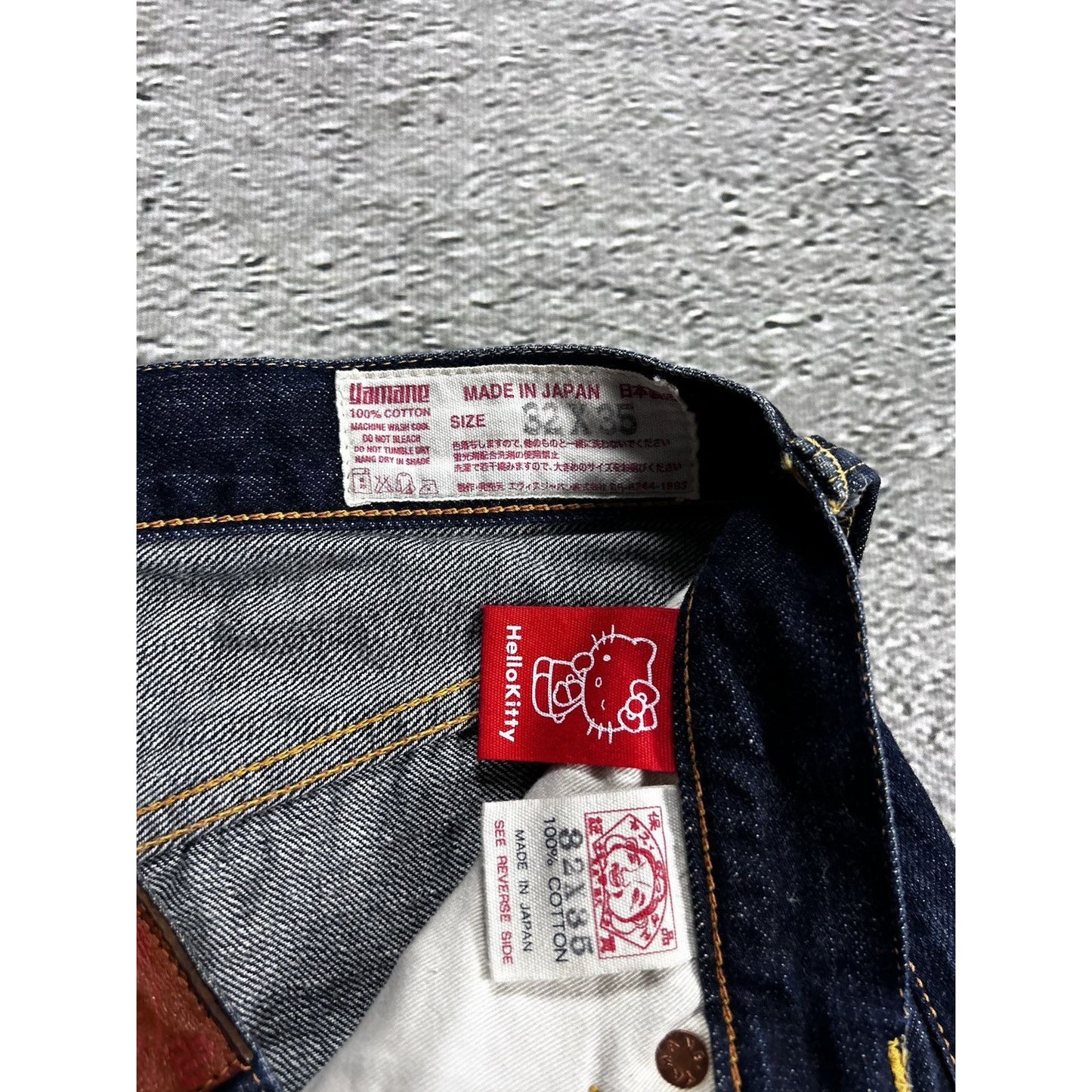 Evisu Hello Kitty jeans vintage selvedge denim Japan RARE