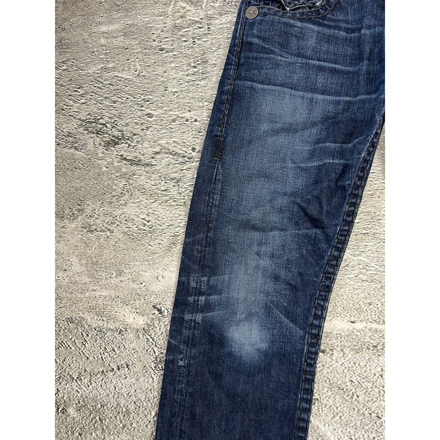 True Religion navy jeans black thick stitching Jack Big QT