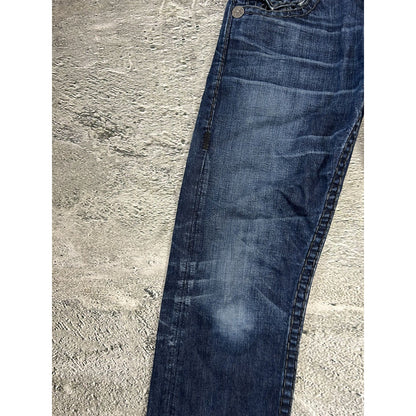 True Religion navy jeans black thick stitching Jack Big QT