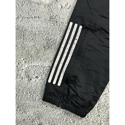 Adidas vintage black track pants small logo 2000s drill Y2K