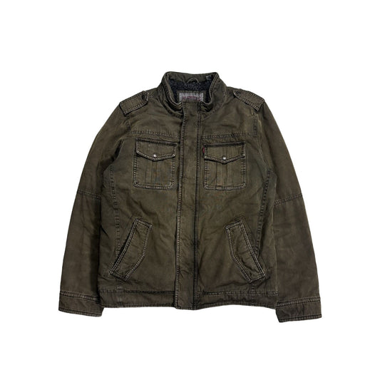 Levi’s military Sherpa jacket cargo khaki Y2K utility