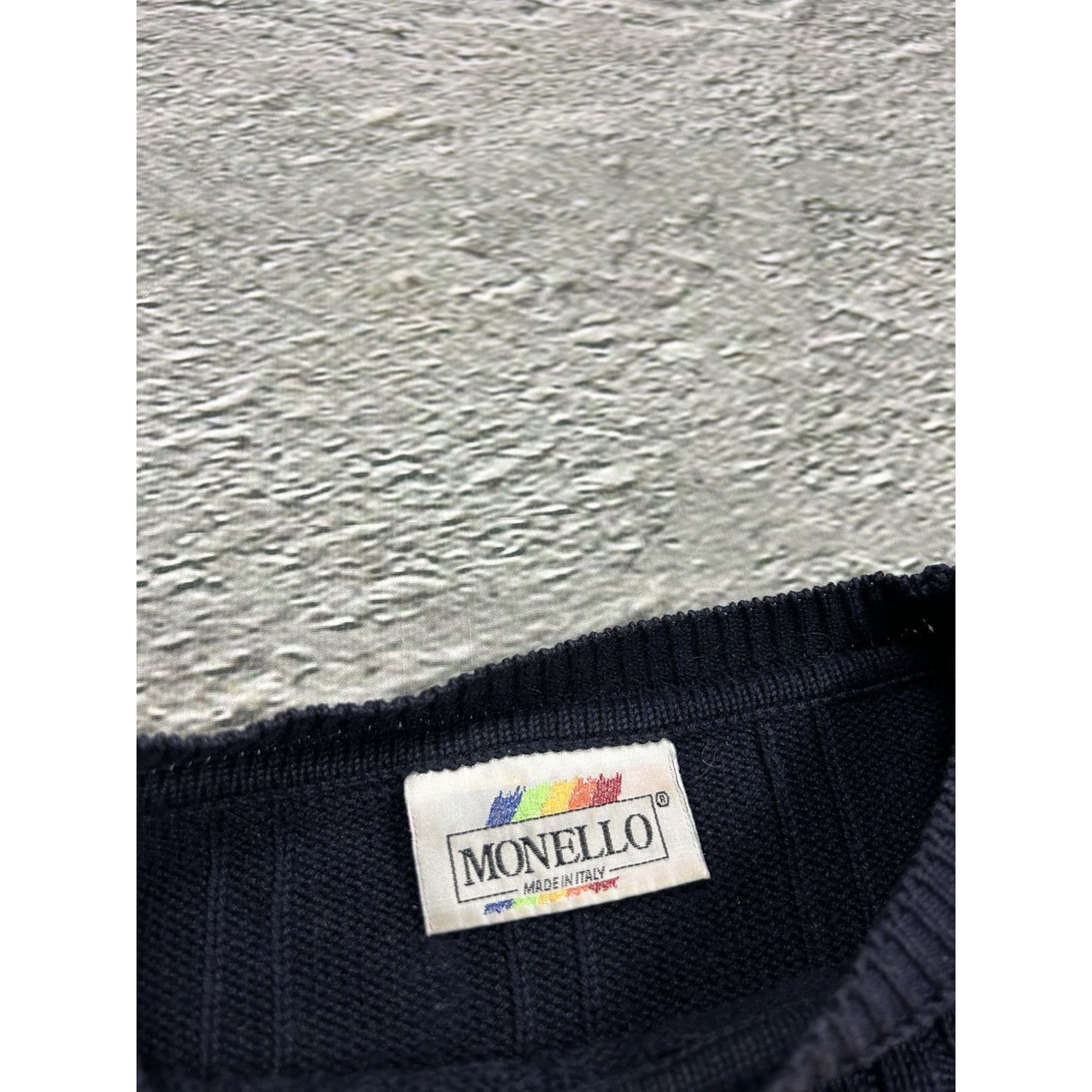 Monello vintage sweater Coogi style cable knit multicolor