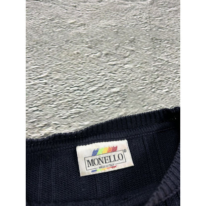 Monello vintage sweater Coogi style cable knit multicolor