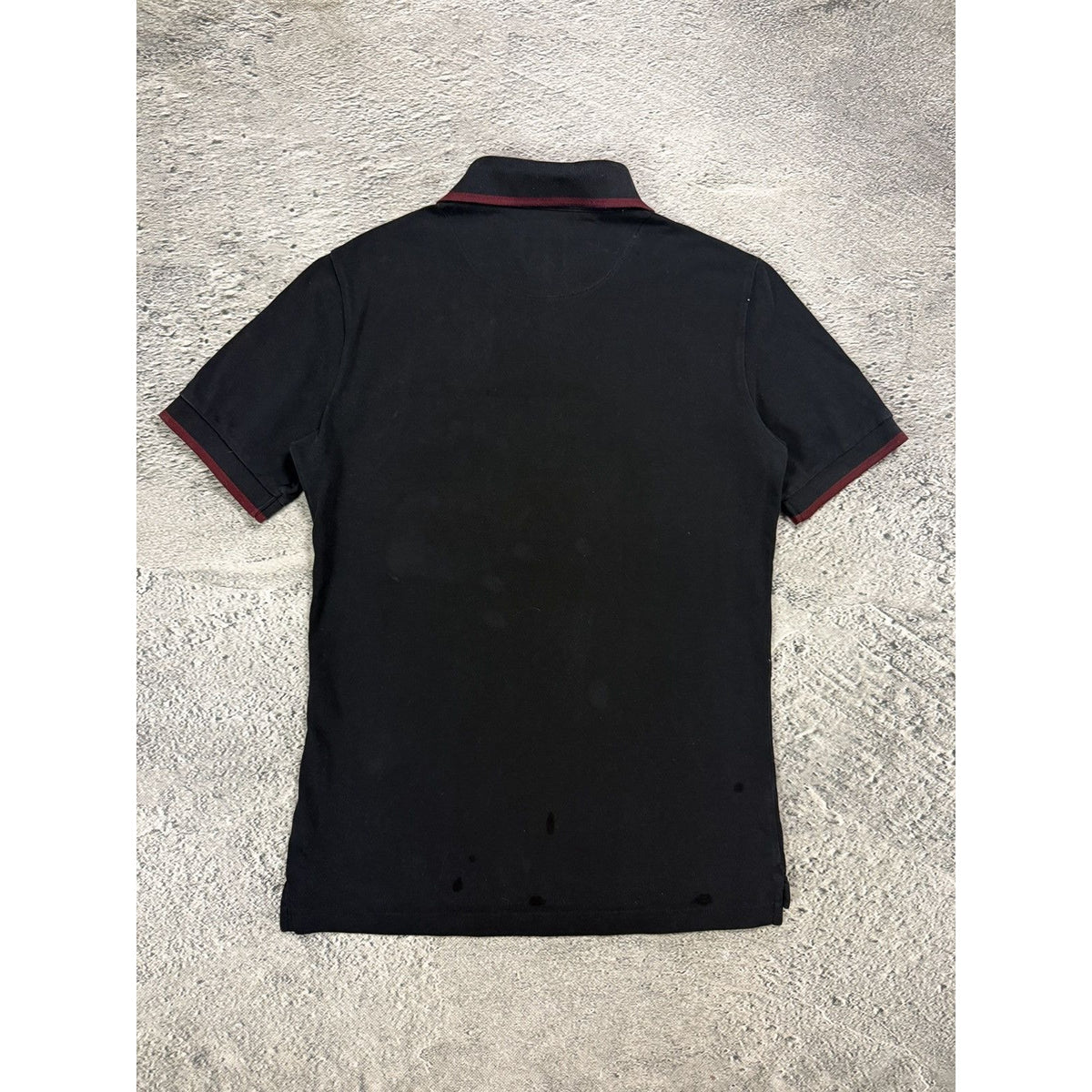 Vivienne Westwood black polo red stripe orb logo