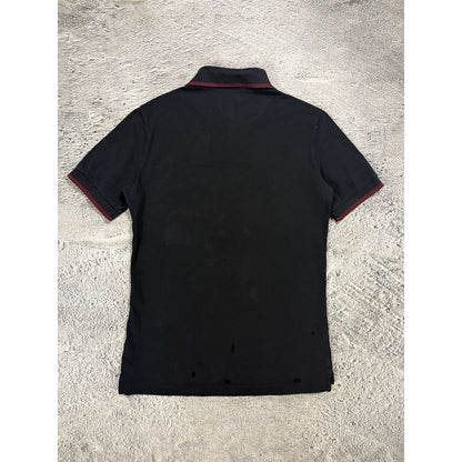 Vivienne Westwood black polo red stripe orb logo