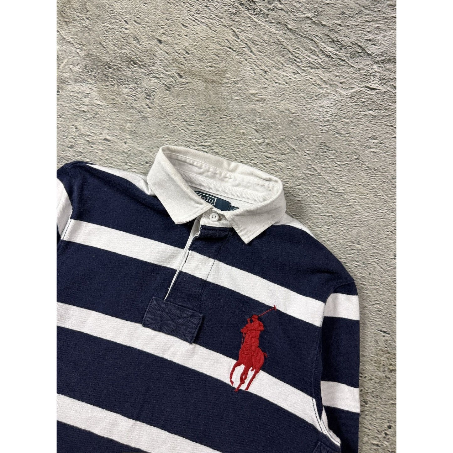 Chief Keef Polo Ralph Lauren big pony striped navy white