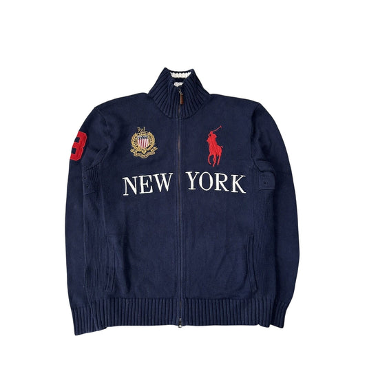 Chief Keef Polo Ralph Lauren zip sweater New York navy