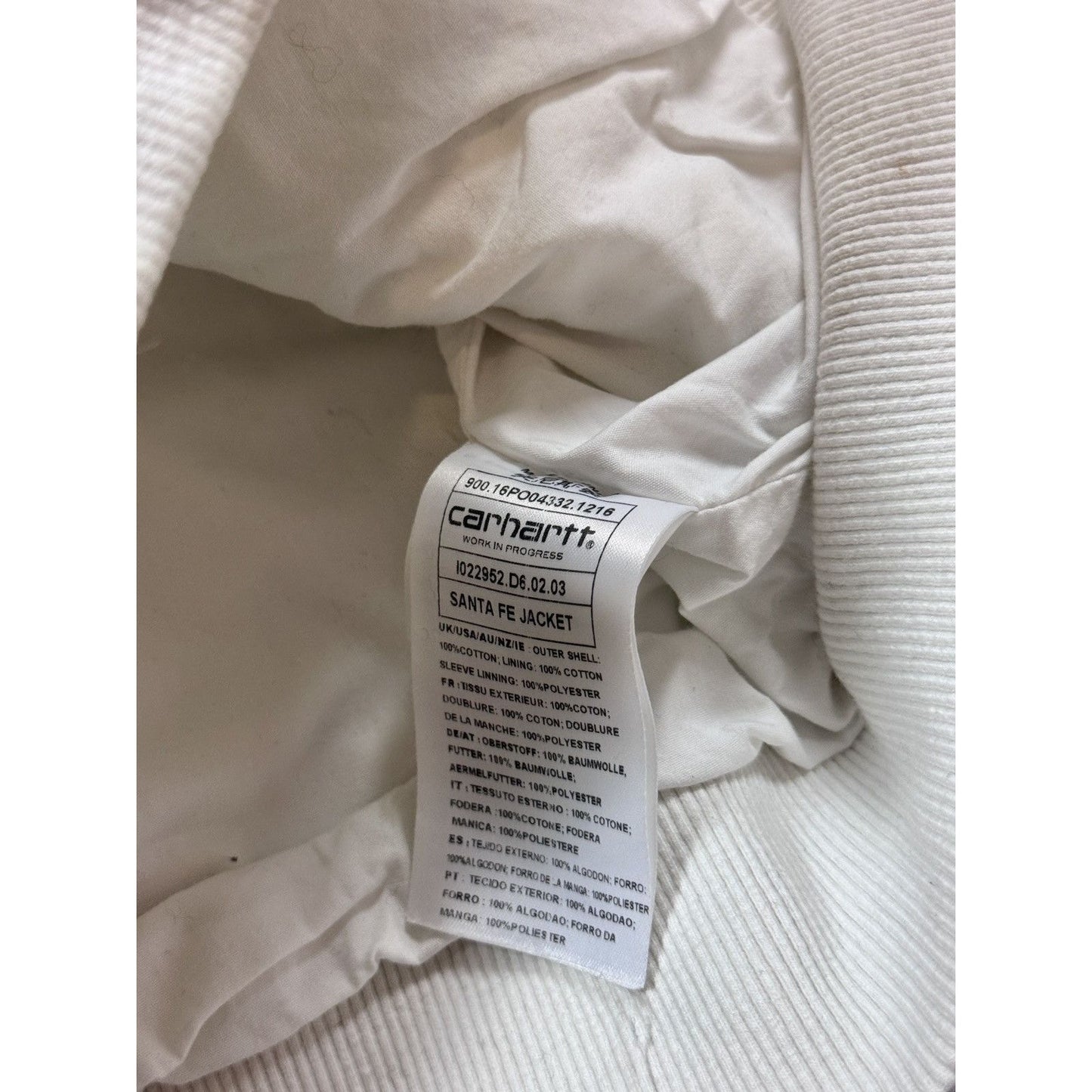 Carhartt santa fe Active Jacket white vintage