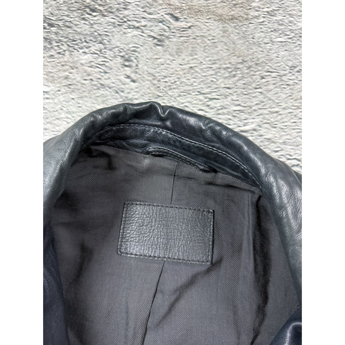 Allsaints Vintage Leather Jacket biker Avant Garde gray