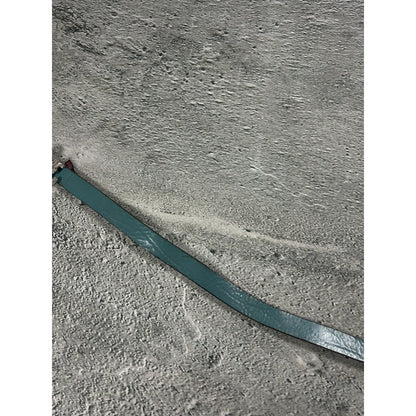 Diesel leather belt big buckle Y2K blue silver