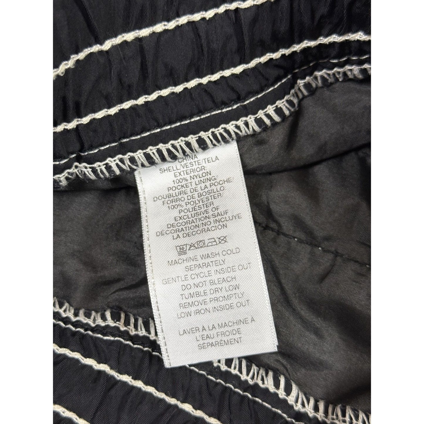 True Religion shorts black white stitching